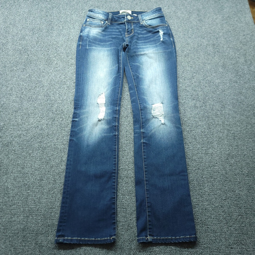 BKE Stella Straight Distressed Jeans Medium Wash ABK732 Size 25